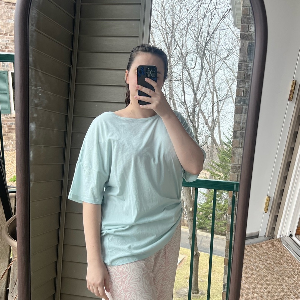 🆕 Honeydew Mint Oversized Thin Sleepshirt Homewear Loungewear - Picture 4 of 8